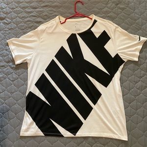 White Nike Logo T-shirt